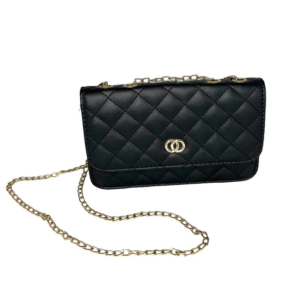Black Crossbody Chain Purse Bag